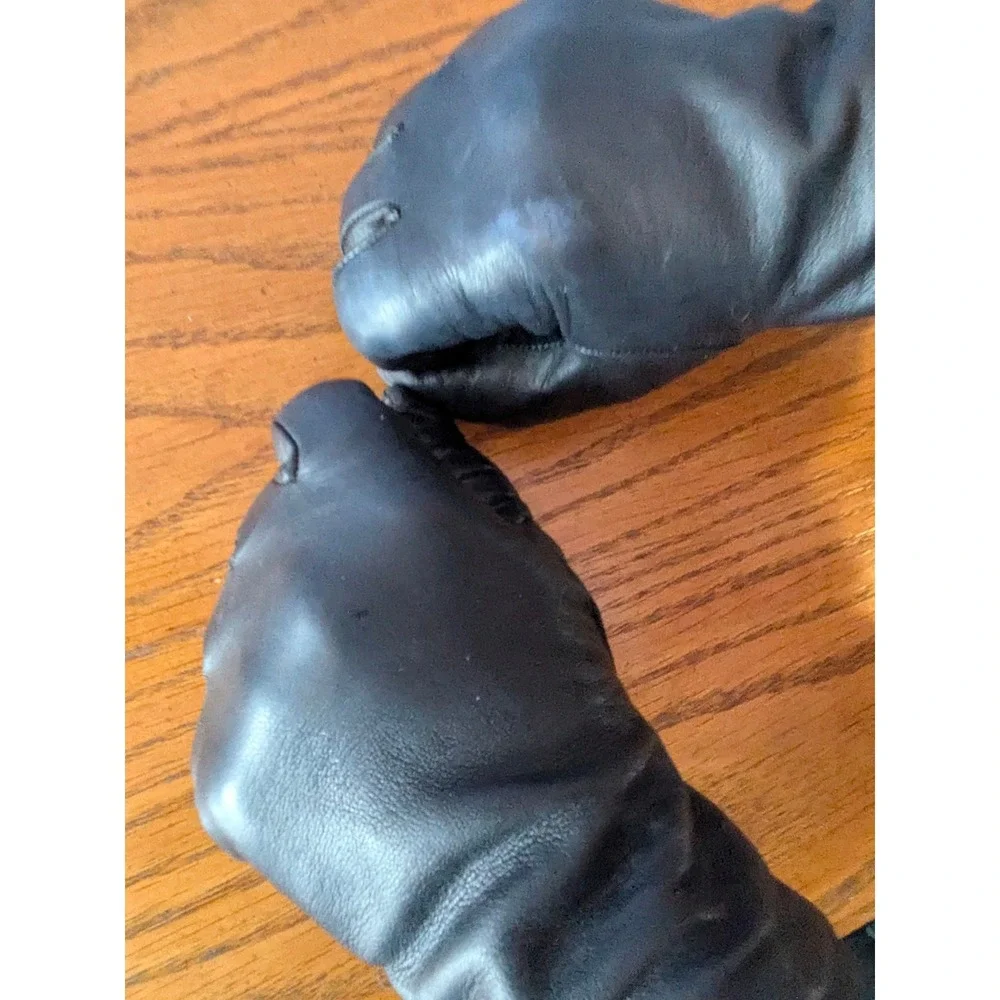 Talbots Womens Dark Brown Italian Leather Cashmere Lined‎ Gloves Size 6.5 Italy